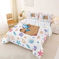 thumbnail image 2 of Erosebridal Cartoon Capybara Queen Comforter Set 3pcs For Kids,Kawaii Ocean Fish Seashell Starfish Bedding Comforter Set For Boys Girls,Breathable Home Decor, 2 of 7