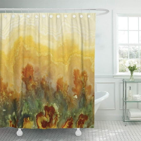 Yusdecor Glamorous Orange Agate, Glamorous Elegant Shower Curtains