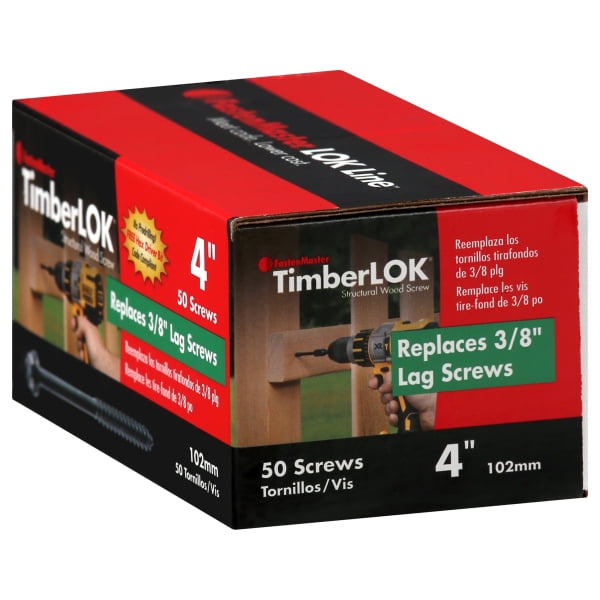 Timberlok Wood Screws, 4In., 50Pk.