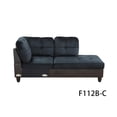 thumbnail image 5 of Hommoo Lint and PVC Living Room Furniture Sets, L Shaped Couches and Sofas, Modern Sectional Sofa for Home & Office, Dark Blue and Brown(No Ottomans), 5 of 7