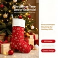 thumbnail image 6 of Red Christmas Stocking with Gold Snowflake Pattern, Soft White Plush Cuff Hanging Decor for Fireplace Mantel and Staircase, 6 of 7