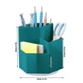 Dainzusyful Desk Organizer Tools 360° Rotating Pen Holder 3 Grid Pen