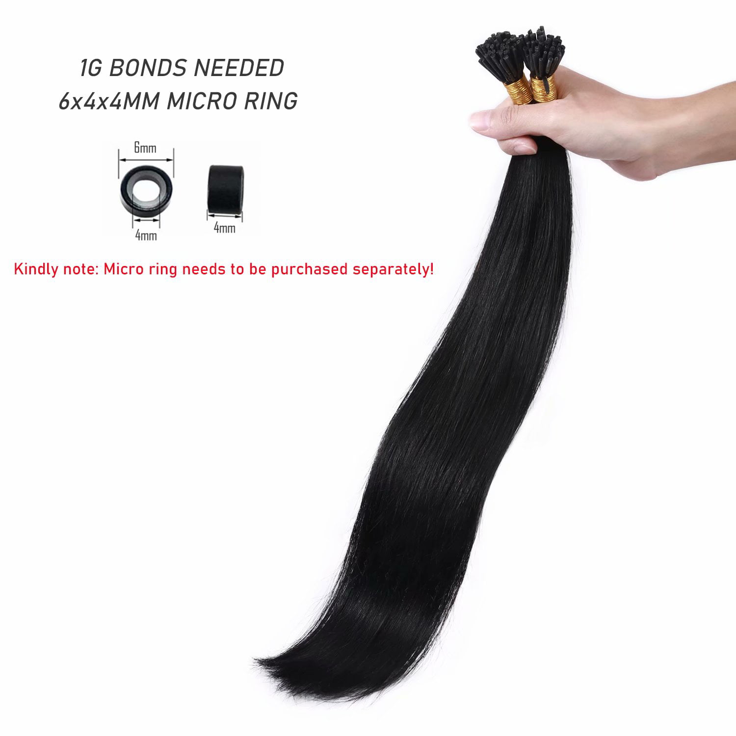 Pre Bonded Nail U Tip Remy Human Hair Extensions Straight 14Inches 50s 1g/s  – VANLINKE HUMAN HAIR EXTENSIONS