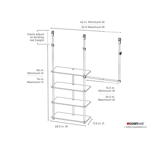 ClosetMaid 53''W Closet System - Walmart.com - Walmart.com