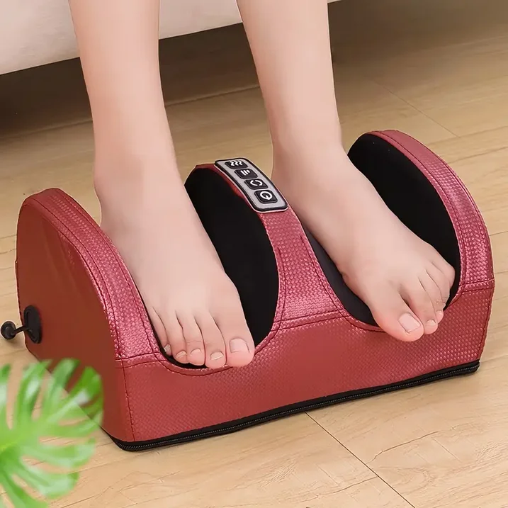 Miserwe Acupressure foot massager with heating, electric foot massager, calf massager with massage rollers, deep kneading circulation, the best gift for family, Christmas present