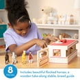 thumbnail image 3 of Melissa & Doug Take-Along Show-Horse Stable Play Set With Wooden Stable Box and 8 Toy Horses, 3 of 10