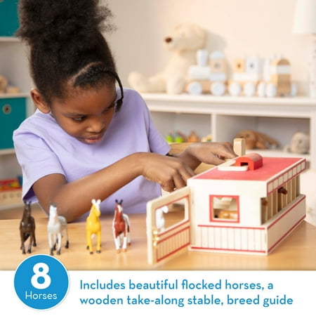 Melissa & Doug - Take-Along Show-Horse Stable Play Set