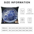 thumbnail image 5 of FUMJ Vintage Chinese Style Oriental Floral Pattern Lumbar Throw Pillow Covers Farmhouse Decorative Throw Pillows Cover Chinoiserie Blue And White Porcelain Accent Pillows Case Cushion Covers, 5 of 5