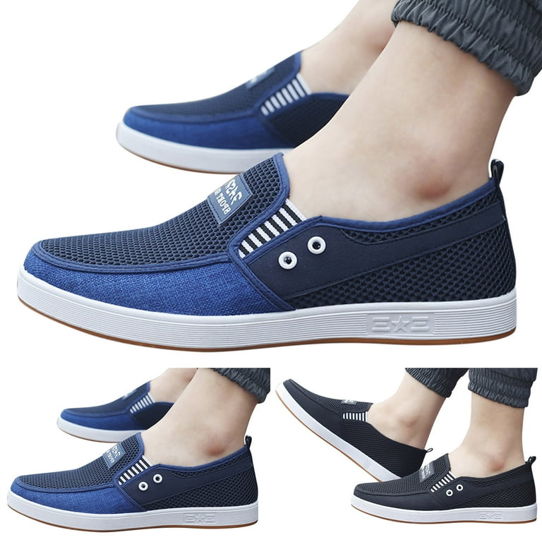 Cathalem Men Shoes 11 Casual Fashion All Season Men Casual Shoes Flat Non Slip Sole Mesh Breathable and Mens Size 12 Shoes Casual Blue 11, Men's