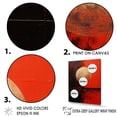 thumbnail image 3 of Designart "Scarlet Sphere Of Gold And Red Moon" Moon Wall Art Prints, 3 of 7