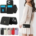thumbnail image 3 of Fashion crossbody wallet phone leather case for Samsung S24, card holder and lanyard, 3 of 10