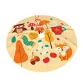 thumbnail image 6 of XMXY Halloween Christmas Tree Skirt, Nature Leaf Collection Fall Holiday Party Indoor Decorations Ornaments, 48" Inch, 6 of 6