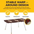 thumbnail image 4 of Cherry Blossoms Table Cloths for 8 Foot Rectangle Tables, Japanese Spring Floral Leaves Rustic Brown Patio Waterproof Elastic Fitted Tablecloths, Washable Rectangular Table Cover for Camping, 4 of 8