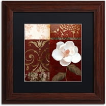 Trademark Fine Art "Flores Blancas IV" Canvas Art by Color Bakery Black Matte, Wood Frame