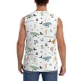 thumbnail image 4 of Pofeuu Sea Creatures Print Men's Muscle T-Shirt, Sleeveless, Muscle Tank, Classic Muscle Tee Top For Men Casual Sleeveless Muscle T-Shirt Trendy Clothes-Medium, 4 of 7