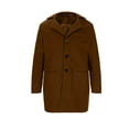 thumbnail image 2 of Miluxas Mens Wool Blend Trench Coat Single Breasted Notch Lapel Walker Mid-Length Classic Pea Top Coat, 2 of 5