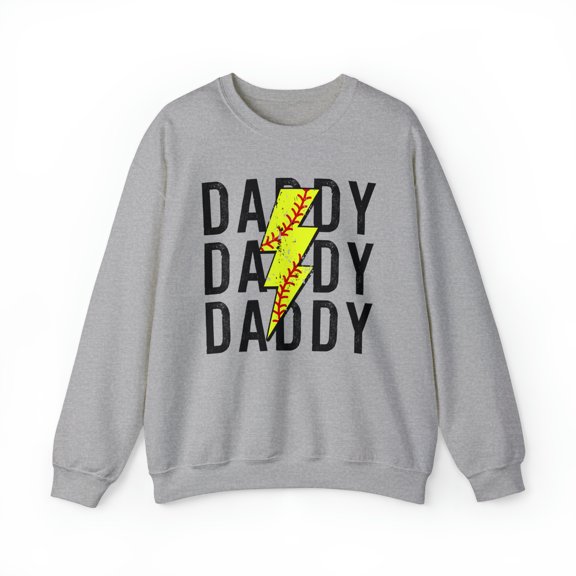 Softball Daddy Dad Fathers Day Sweatshirt, Gifts, Crewneck