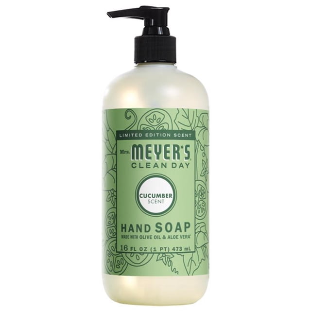 Jabón líquido para manos Mrs. Meyer's Clean Day Cucumber 473 ml (x12)