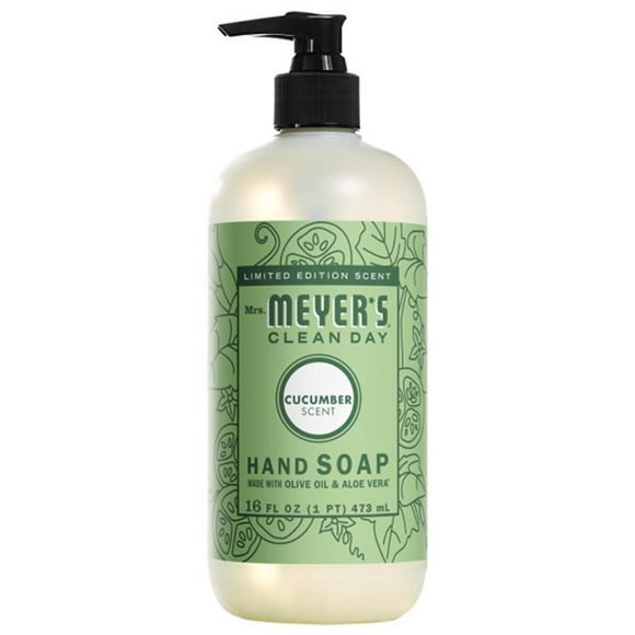 Jabón líquido para manos Mrs. Meyer's Clean Day Cucumber 473 ml (x12)