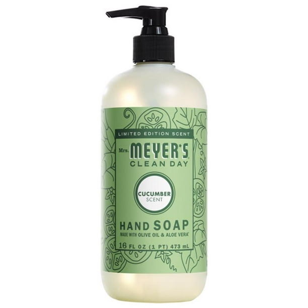 Jabón líquido para manos Mrs. Meyer's Clean Day Cucumber 473 ml (x12)