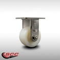 thumbnail image 2 of 4 Inch 316 Stainless Steel Nylon Wheel Rigid Caster with Delrin Bearing SCC, 2 of 2