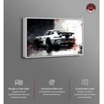 thumbnail image 2 of No Limits Roadster Racing Car Print Man Cave Canvas Wall Art by Notoriart, White Floater Frame, 15"x10", 2 of 7