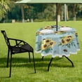 thumbnail image 7 of Coolnut 60" Sunflower Outdoor Tablecloth with Umbrella Hole and Zipper, Waterproof Round Tablecloth for Party,Patio,Picnic,Holiday Dinner,Summer, 7 of 7