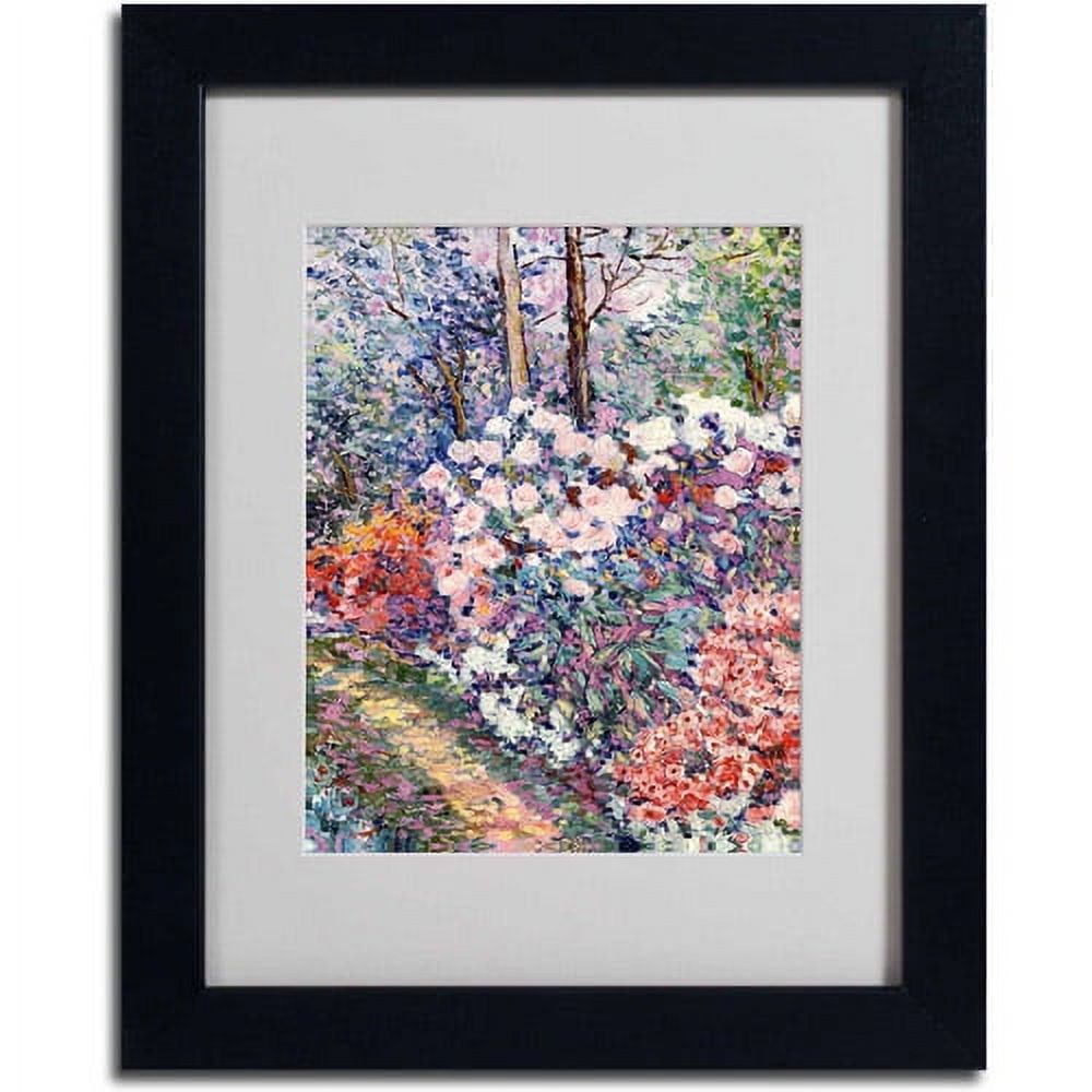 Trademark Fine Art "Flowers In the Forest" Canvas Art by Manor Shadian, Black Frame