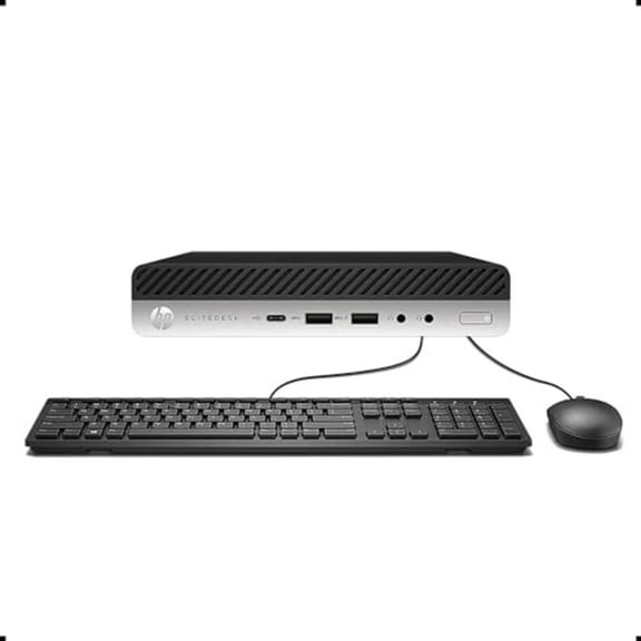 Restored HP EliteDesk 800 G4 Micro Tower Desktop | Core i5 - 8500T - 256GB SSD Hard Drive - 8GB RAM | 6 cores @ 3.5 GHz Win 11 Home Black (Refurbished)