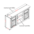 thumbnail image 4 of Tcbosik Farmhouse TV Stand with 2 Barn Doors for TVs up to 65 inch, Media Console with Adjustable Shelves for Living Room, Bedroom, Espresso, 4 of 10