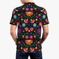 thumbnail image 5 of Rocae Colorful Floral2 for Men's Short Sleeve Polo Shirt, Quick Drying Performance Moisture Wicking Sports Men's Golf Shirt Large, 5 of 9
