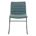 thumbnail image 4 of Halo Stacking Chair in Navy Blue Faux Leather with Black Base 2 Pack, 4 of 10