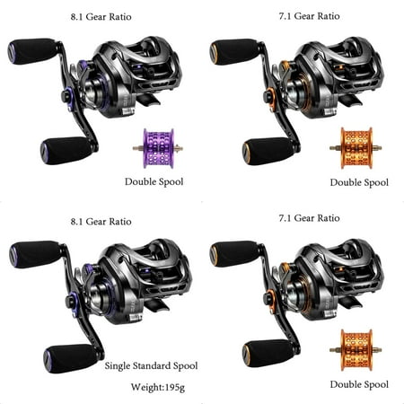 LUOPLNG High Performance GKA200 Pro Baitcasting Fishing Reel with Smooth Casting and Precision 7.1/8.1 Gear Ratio - 9KG Drag Power 6+1 BB Drag Clicker Sound Baitcaster Reel for Ultimate
