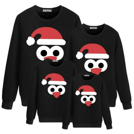 

BULLPIANO Christmas Family Matching Hoodie Sweashirts Xmas Ugly Sweaters Jumper Mom Dad Kids Family Pullover Tops