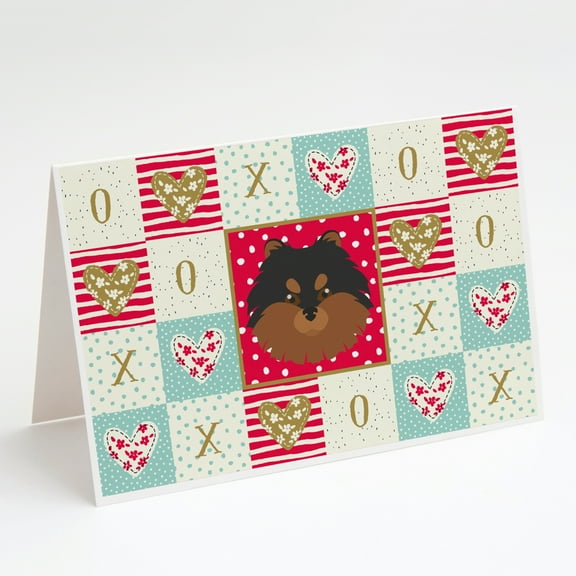 Pomeranian Love Greeting Cards and Envelopes Pack of 8
