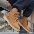 thumbnail image 5 of SAFETY LOONG Soft Toe Work Boots, 6 Inch Nubuck Leather Boots with Side Zipper Workboots Brown 11, 5 of 7