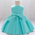thumbnail image 3 of JAHH Flower Girl Dresses for Wedding Kids Girls Sleeveless Ruffled Princess Bridesmaid Pageant Gown Birthday Party Wedding Dress for Wedding Holiday Partys Gowns(2-3 Years,Green), 3 of 9