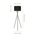 thumbnail image 4 of Teamson Home Tripod Standard Floor Lamp Black Shade Modern Lighting VN-L00003, 4 of 6