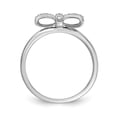 thumbnail image 2 of 14K White Gold Diamond Bow Ring (0.084Cttw) Ring Size 7, 2 of 7