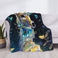 thumbnail image 4 of Throw Blanket for Couch - Colorful Stained Glass Deer Soft Comfy Lightweight Cozy Warm Throw Blanket, Fuzzy Plush Flannel Blanket & Throws for Sofa and Bed All Season, 4 of 8