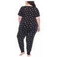 thumbnail image 4 of Honeydew Ladies 3-Piece Super Soft Relaxed Fit Pajama Jogger Set(Black Hearts-X-Large), 4 of 5
