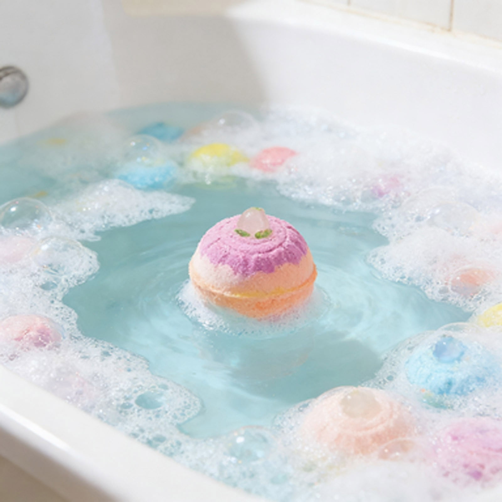 Kieccall 12 Pack Fruit Scent Bath Bomb Fizzy Bubble Balls For Home Spa Bathroom Aromatic Relaxation Body Cleansing Bath Use Gift