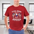 thumbnail image 4 of LAOLIUSN Men’s Women’s America 250th Anniversary T-Shirt 1776-2026 Patriotic Bald Eagle USA Flag Graphic Tee, 100% Cotton, S-4XL, 4 of 5
