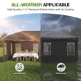 thumbnail image 5 of SOBREMESA 10x20 Heavy Duty Pop Up Canopy Tent with 6 Removable Sidewalls, Waterproof UV50+ with Mosquito Netting for Backyard, Party, Wedding & Commercial Use,Black, 5 of 6