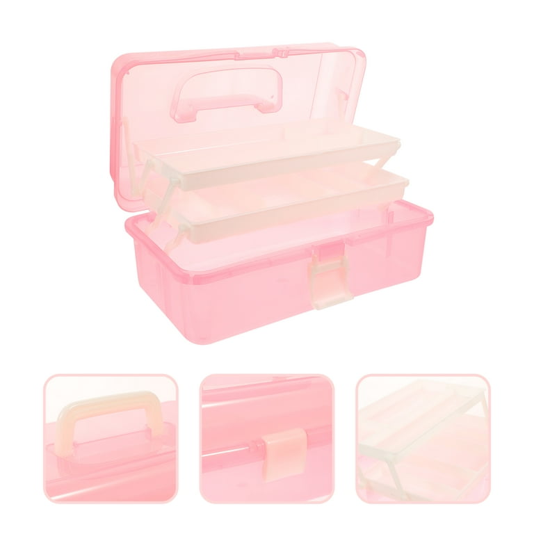 Storage Organizer Box Case Three Layer Supply Craft Art Multipurpose  Handled Carrying Aid First Beauty Supplies Sewing 