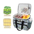 thumbnail image 2 of FORMRS Insulated Cooler Bag 24 Cans Capacity Soft Leakproof Lunch Box with Side Pockets, Vibrant Hydrangeas Pattern, 2 of 7