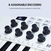 M-VAVE 25-Key MIDI Control Keyboard Mini Portable USB Keyboard MIDI Controller with 25 Velocity Sensitive Keys 8 RGB Backlit Pads 8 Knobs