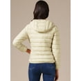 thumbnail image 4 of DARING DIVA Women's Hooded Packable Puffer Jacket S Apricot White, 4 of 6