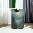 thumbnail image 6 of Yayeee Freestanding Laundry Hamper with Handle Collapsible Large Storage Basket for Clothes, Forest House, 6 of 7