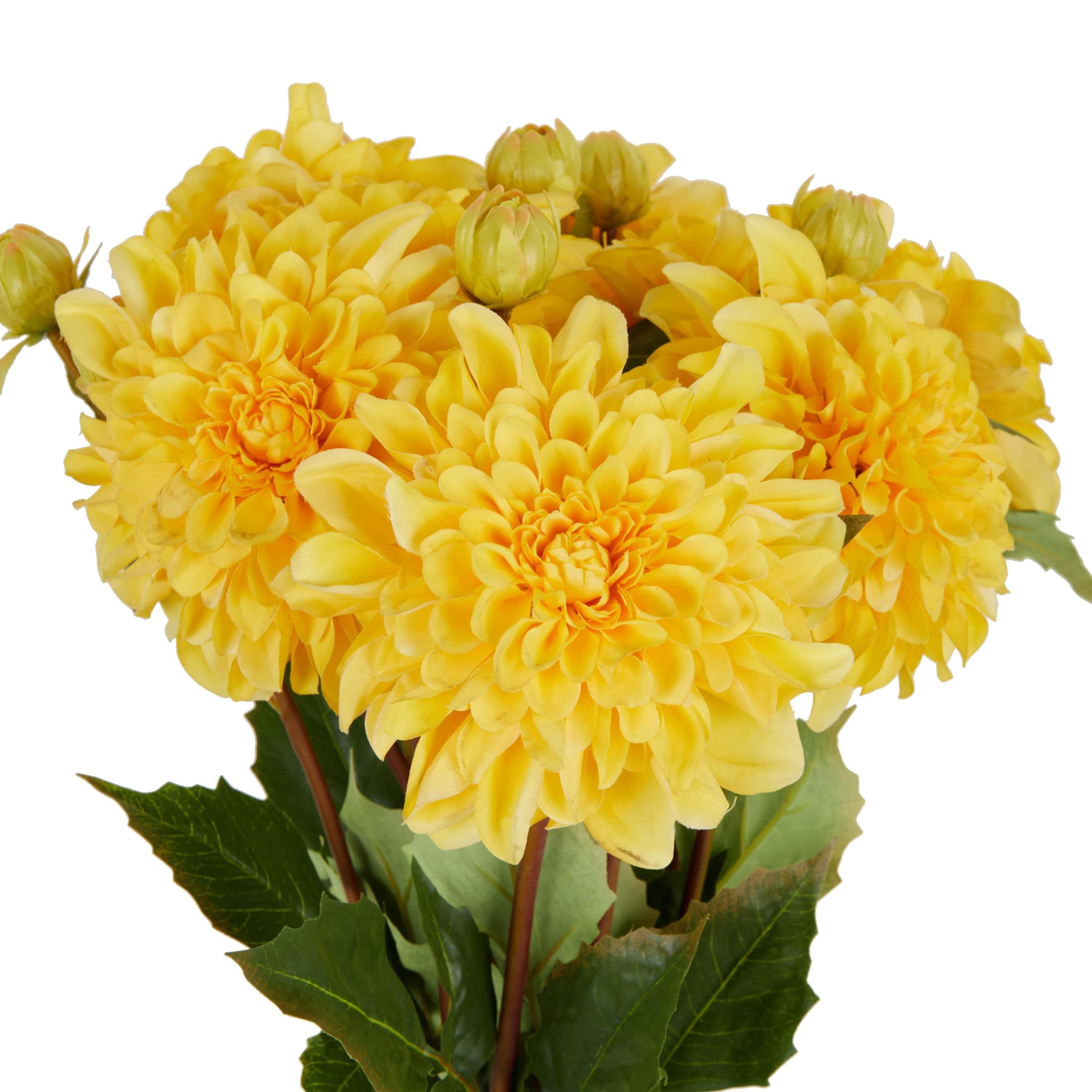 30" Plastic Floral Tall Dahlia Artificial Flower Stem, by DecMode (8 Count)